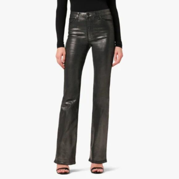 New Joe's Jeans Hi (rise) Honey Curvy Coated Bootcut Jeans in Gunmetal size 29 - Picture 1 of 16